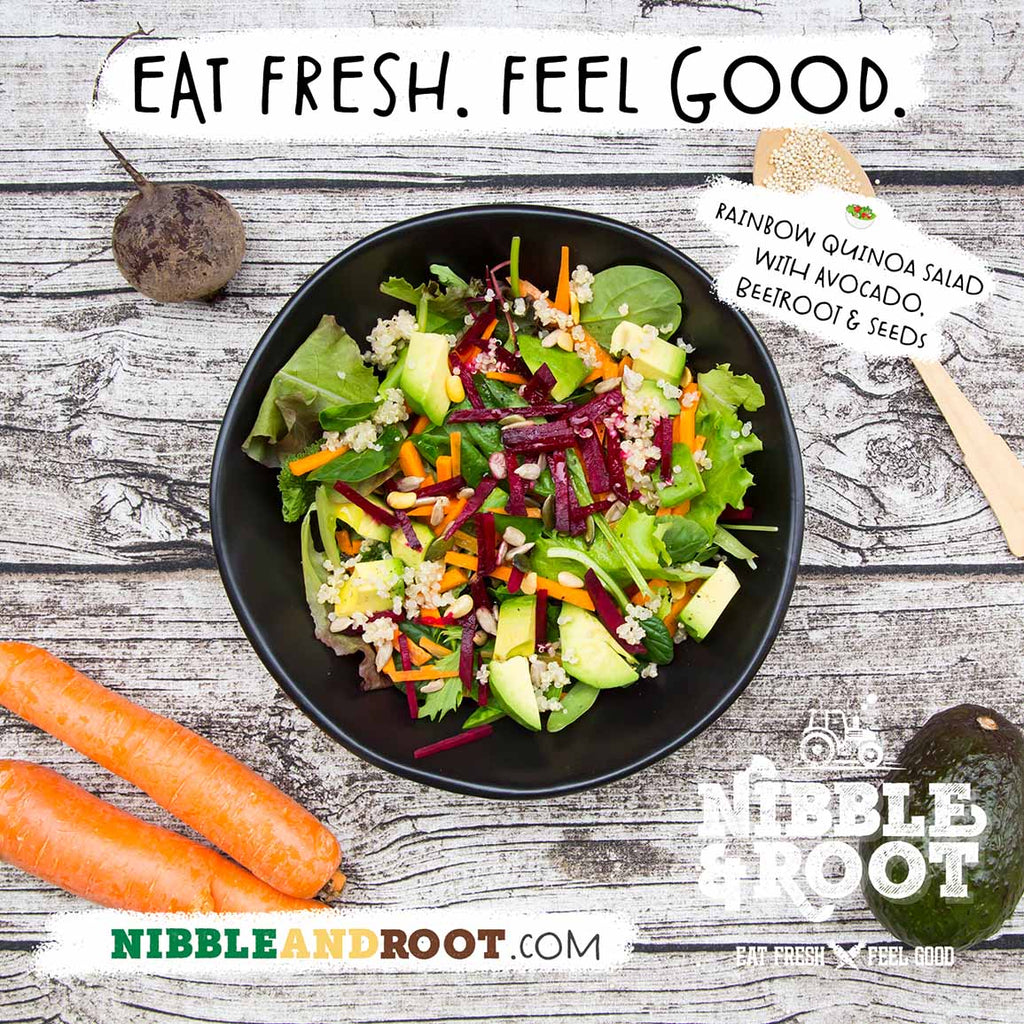 🥗 Rainbow Quinoa Salad with Avocado, Beetroot & Seeds