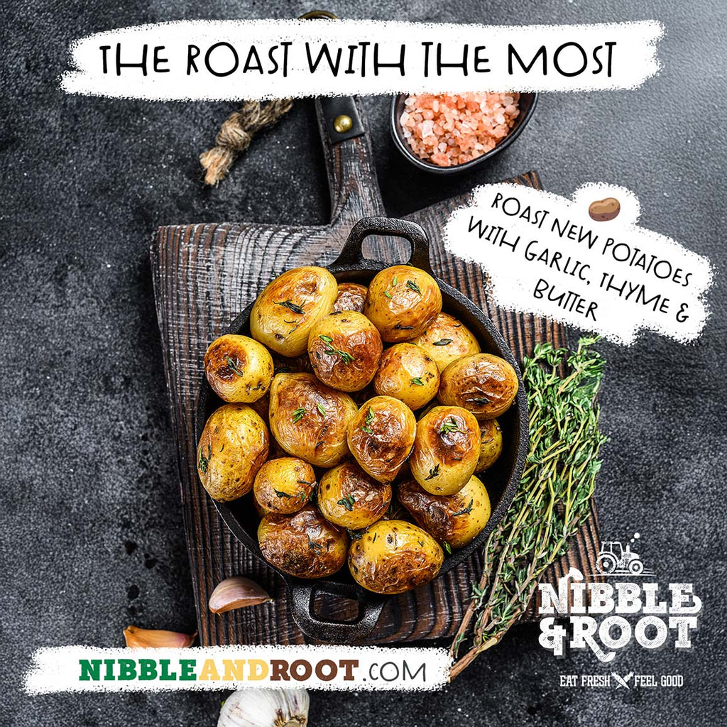 🥔 Roast Pembrokeshire New Potatoes with Garlic, Thyme & Butter