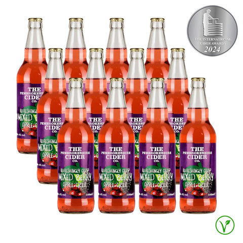 The Pembrokeshire Cider Co Mixed Berry Fruit Cider, Carbonised (Case of 12)