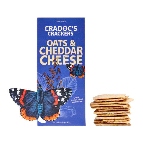 Cradoc’s Crackers Oats & Cheddar Cheese Crackers 80g