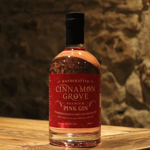 Cinnamon Grove Premium Handcrafted Pembrokeshire Pink Gin 35cl