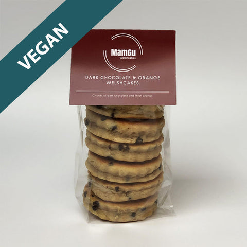MamGu Vegan Dark Chocolate & Orange Welsh Cakes (Pack of 6)