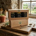 The Potting Shed 3 Mini Jar Mustard Gift Box Pack 2 lifestyle