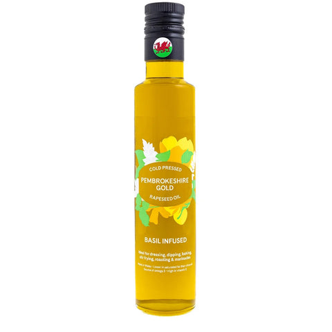 Pembrokeshire Gold Basil Infused Rapeseed Oil 250ml