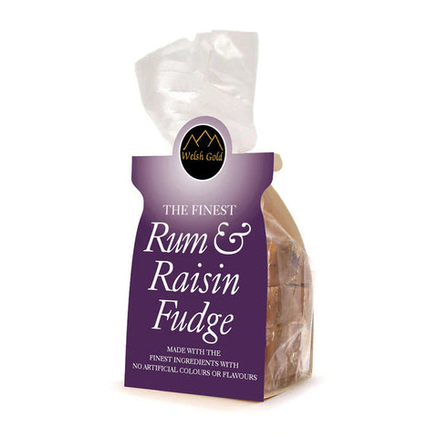 Welsh Gold Rum & Raisin Fudge 150g